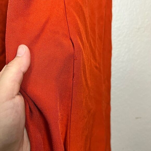 Ulla Johnson Midi Marion Dress Womens 2 Red Orange Romantic Feminine Cocktail - Picture 10 of 14